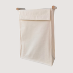 Wall Hanging Laundry Basket With Poles, With Lid - Cotton