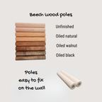 Wall Hanging Laundry Basket With Poles - Cotton