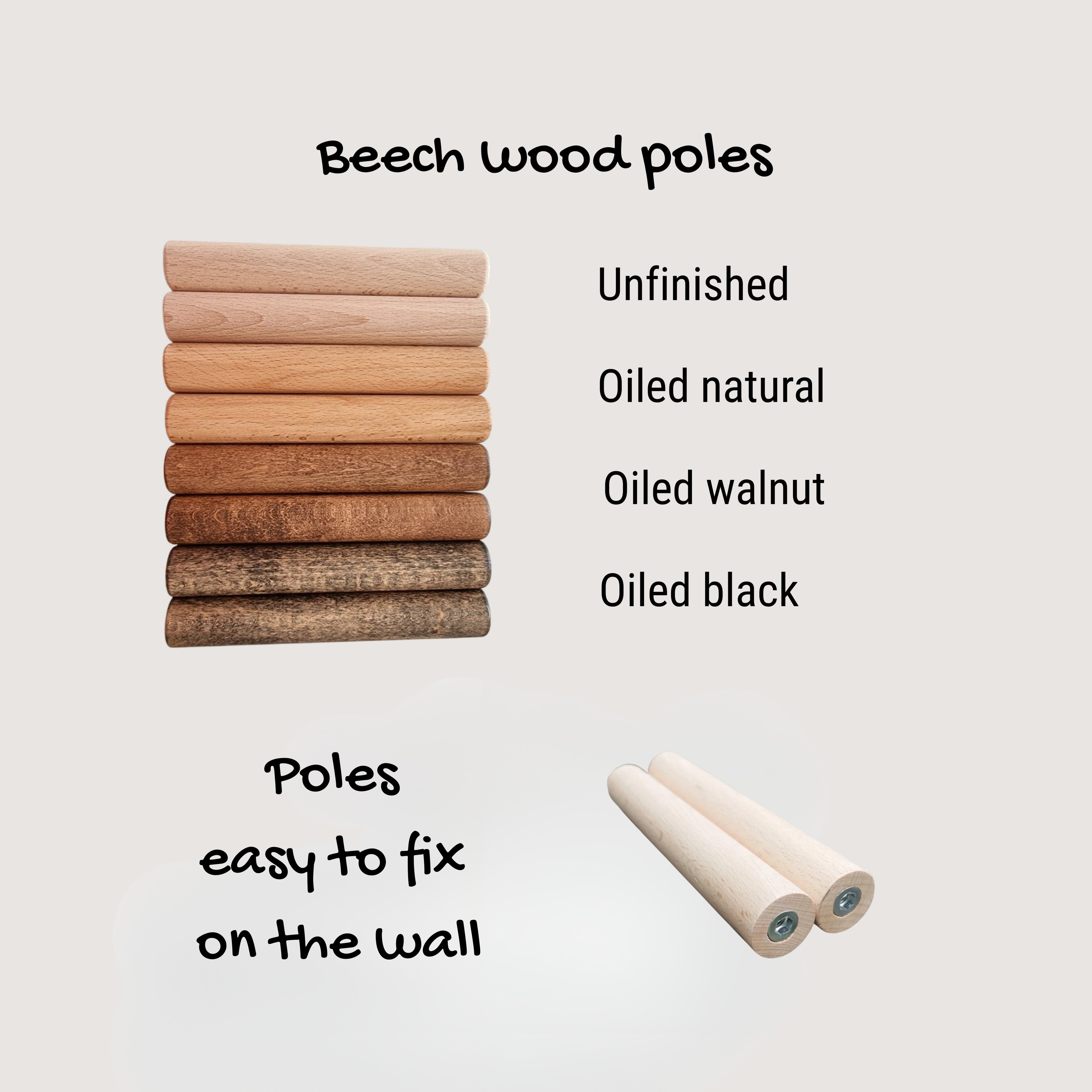 Wall Hanging Laundry Basket With Poles With Lid - Linen