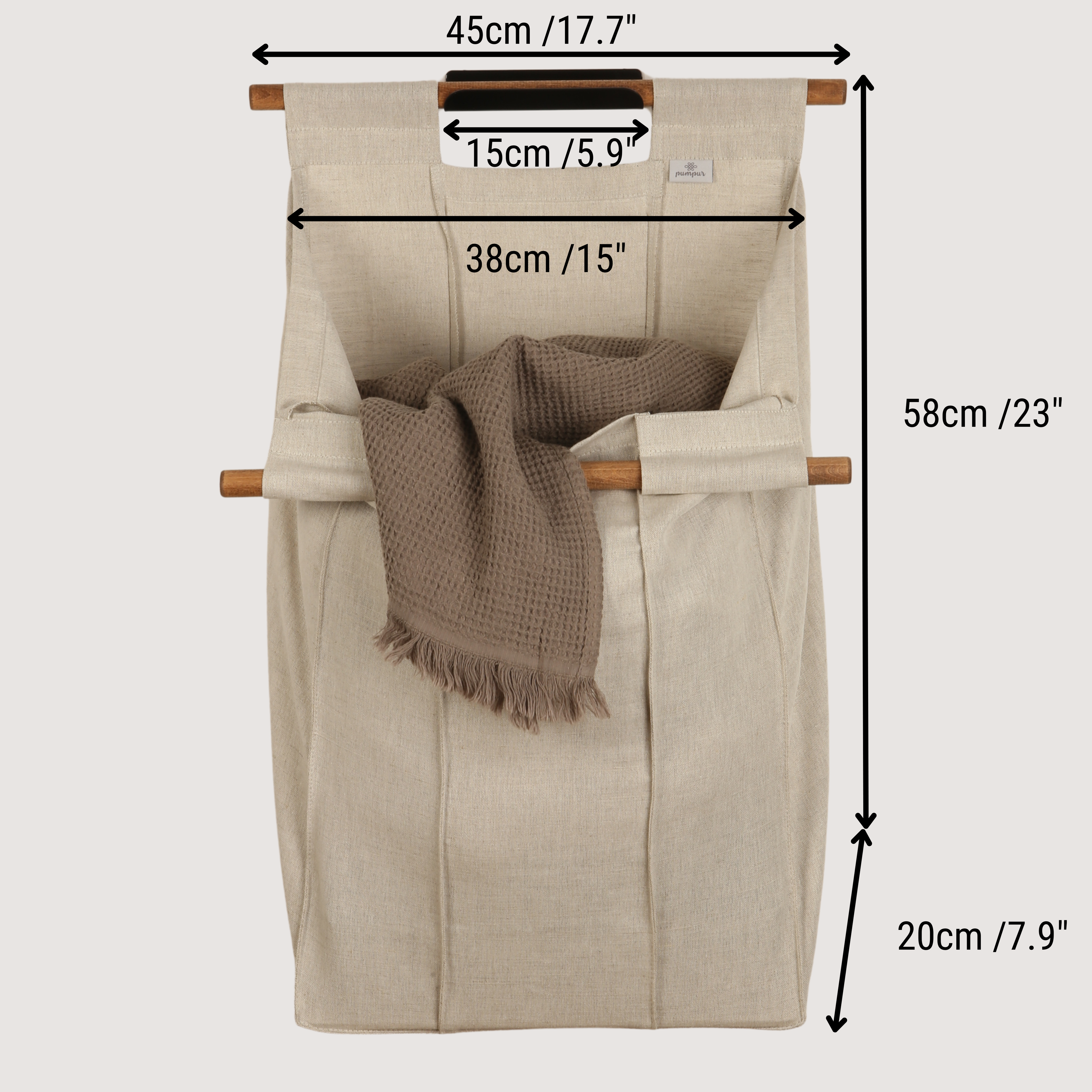 Wall Hanging Laundry Basket - Linen