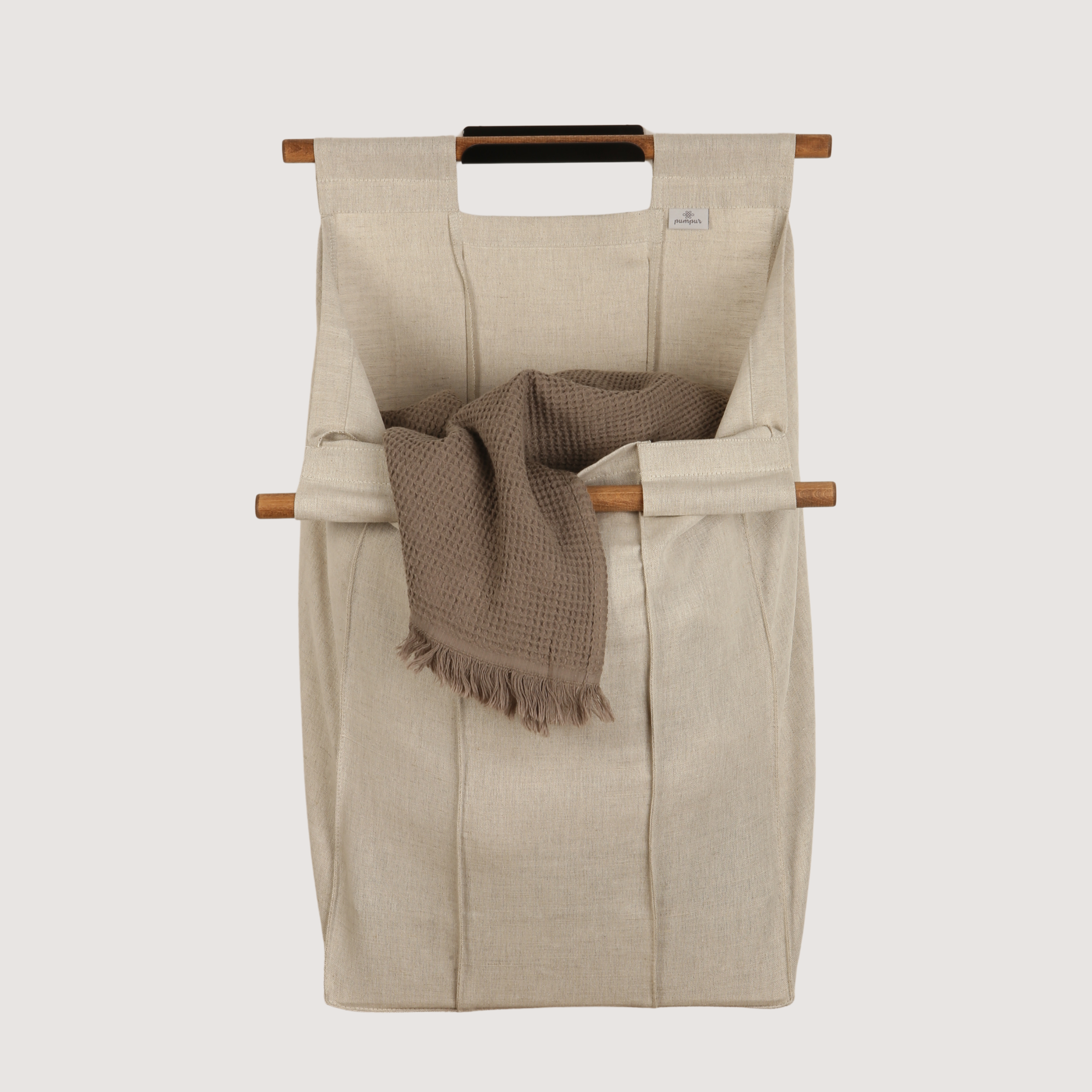 Wall Hanging Laundry Basket - Linen