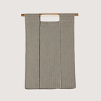 Wall Hanging Laundry Basket -  Linen Striped