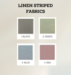 Wall Hanging Laundry Basket -  Linen Striped