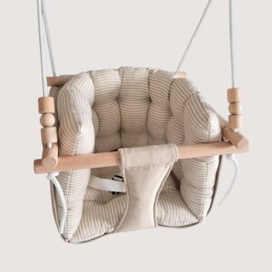 linen baby swing - waterproof swing - indoor swing for kids