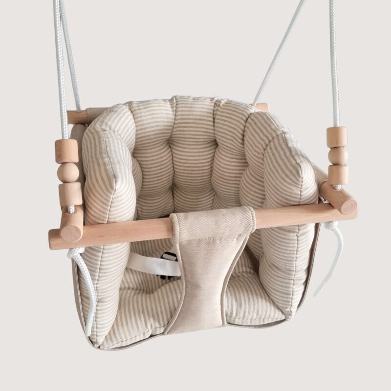 linen baby swing - waterproof swing - indoor swing for kids