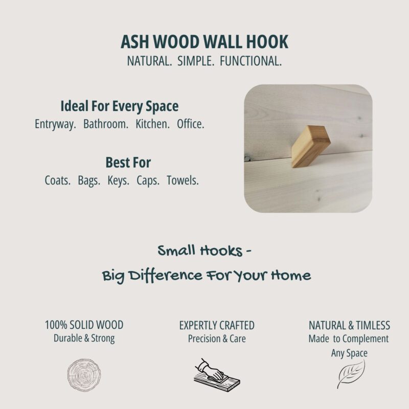 Stylish wall hook for coats and bags