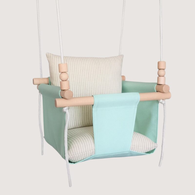 baby swing polyester linen Hanging swing for kids