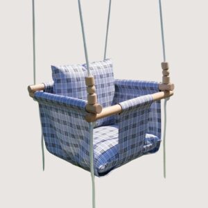 Baby swing chair with soft pillows
