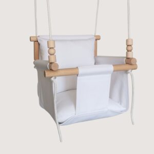 Baby swing for garden with fabric pillows