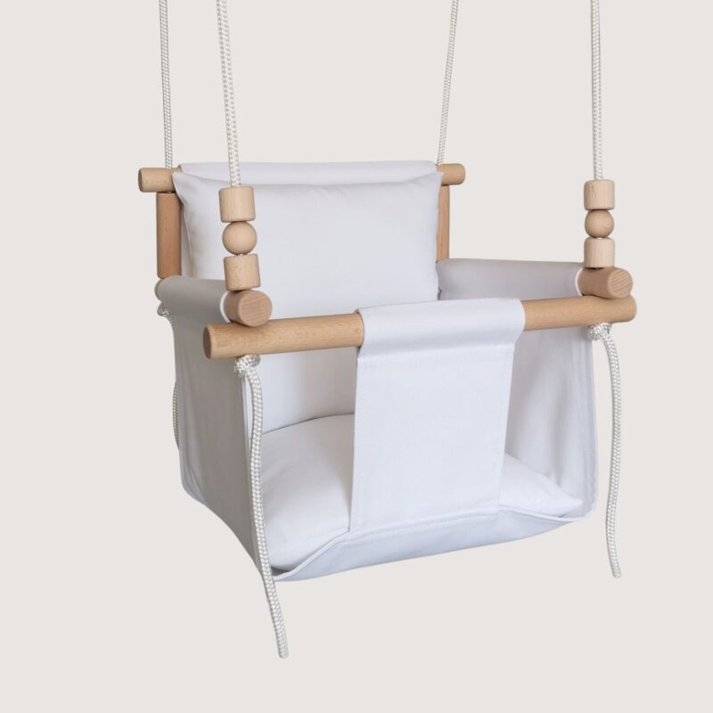 Baby swing for garden with fabric pillows