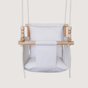 Hanging baby swing for baby shower with chunky beads