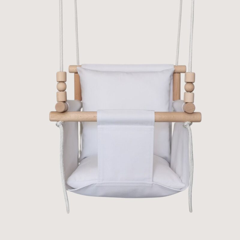 Hanging baby swing for baby shower with chunky beads