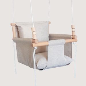 Outdoor hanging toddler swing for tree branch